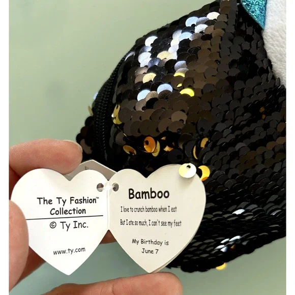 TY Flippables Sequin Bamboo the Panda Backpack and Pencil Case Set for K… - Picture 9 of 9